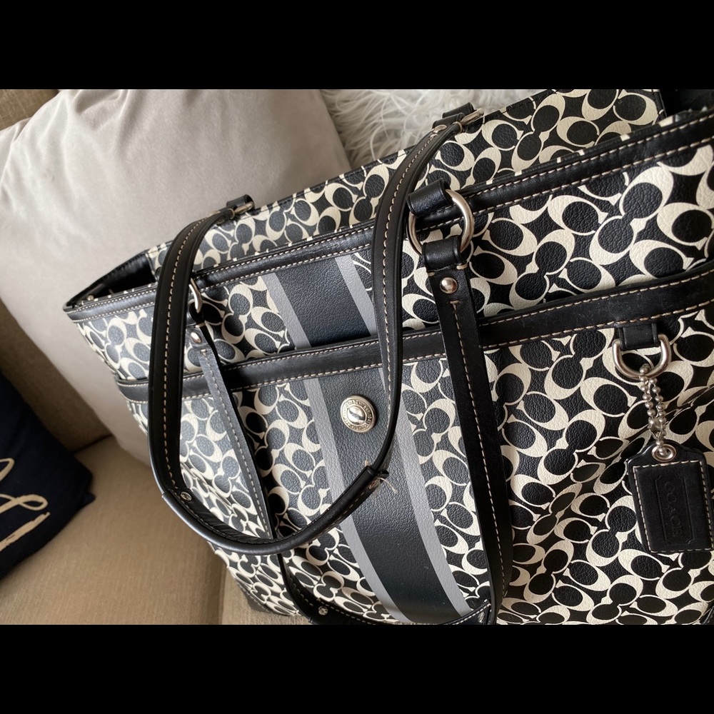 Coach Leather Diaper Bag - Picture 3 of 14